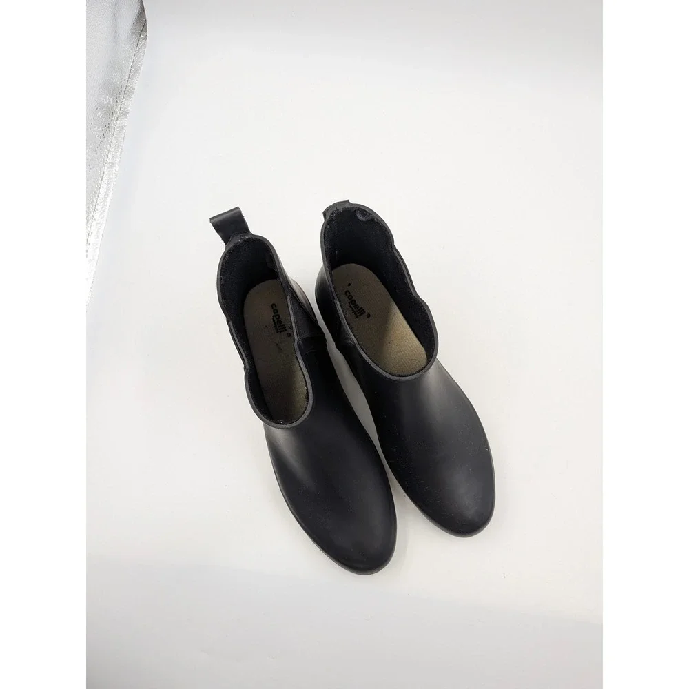 Capelli New York Rain Boots Matte Black Chelsea Gorpcore Grunge Utility Shoes 10